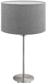 Eglo - Lampada da tavolo LED TUNJA 1xE27/60W/230V 38,5 cm cromo opaco/grigio