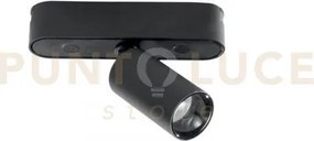 Faro binario led bernini 48v nero in alluminio e termoplastica 5w 5...
