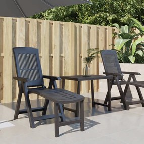 Lettino Prendisole Antracite İn Plastica /