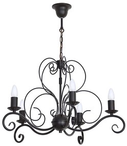 Lampadario a sospensione con catena MAURO 5xE14/60W/230V