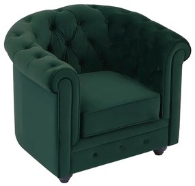 Poltrona in Velluto Verde - CHESTERFIELD