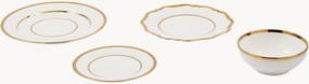 Servizio di piatti in porcellana Golden, 1 persona, set da 4
