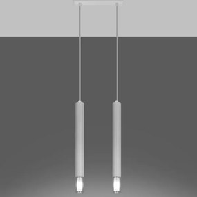 Sollux SL.0958 - Lampadario su corda VIZIER 2xG9/40W/230V bianco