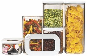 Vasetti per alimenti in set da 5 Modula White - Mepal
