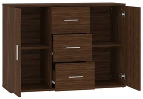 Credenza rovere marrone 91x29,5x65 cm in legno multistrato