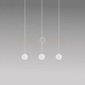 Guya s/3 - sospensione 3 luci a led lineare 3000k 1525lm 24w bianco