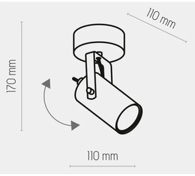 Faretto REDO 1xGU10/10W/230V nero