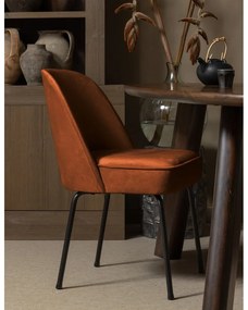 Sedie da pranzo in set color mattone in velluto 2 pz Vogue – WOOOD