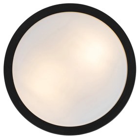 Plafoniera da esterno moderna nera 28 cm IP44 - Flavi