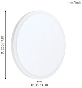 Eglo 98656 - Plafoniera LED MONGODIO 1 LED/8,6W/230V