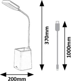 Rabalux 74244 - Lampada da tavolo LED dimmerabile ARVID LED/6W/230V 5000K blu