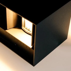 Brilagi - Lampada da parete per esterni DOUBLE CUBE LED, 12W/230V, nera, IP65