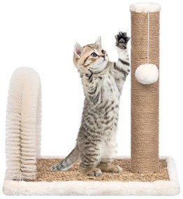 Albero Per Gatti Con Spazzola Ad Arco E Palo Tiragraffi /