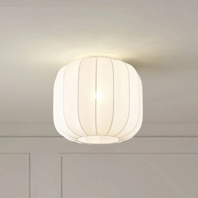 Plafoniera soffitto Helin Lindby, dimmerabile, Bianco / Opale, Soggiorno / Sala da pranzo, Tessuto / Stoffa / Seta, Scandinavo, Plafoniera