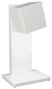 Lampada Scrivania-Ufficio Moderna Plate Metallo Bianco 1 Luce Gx53