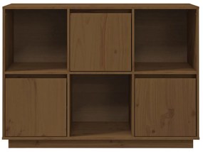 Credenza Miele 110,5x35x80 cm in Legno Massello di Pino