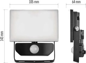 Riflettore LED con sensore TAMBO LED/10W/230V 4000K IP54