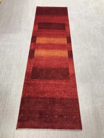 Loribaft Tappeto 80 x 280 Rosso (Iran) Annodato A Mano