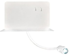 Applique LED moderno Dione bianco, NOVECENTO bianco naturale