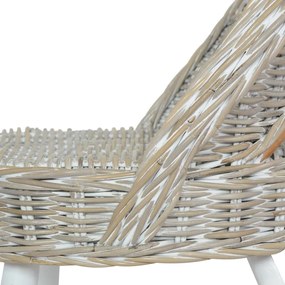 Poltrona in Rattan Kubu Bianco