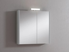 Pensile con luce Akira L 71.5 x P 15.5 x H 70 cm laccato lucido grigio chiaro