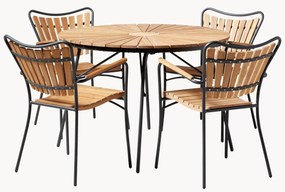 Set da giardino in legno di teak Ellen, set di 5