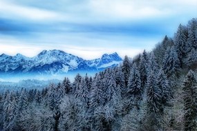 Carta da parati autoadesiva – Montagne ghiacciate