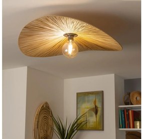 Brilagi - Lampadario LED a plafone CERIA BOHO 1xE27/40W/230V Ø 80 cm in rafia