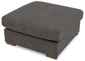 Poggiapiedi in similpelle antracite Hamburg - Scandic