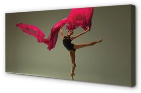 Stampa quadro su tela Materiale rosa ballerina 100x50 cm