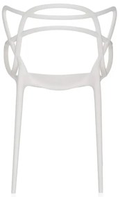 Sedia per casa giardino impilabile - MARK curve Bianco 4 sedie