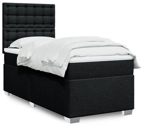 Giroletto A Molle Con Materasso Nero 90x190 Cm İn Tessuto /
