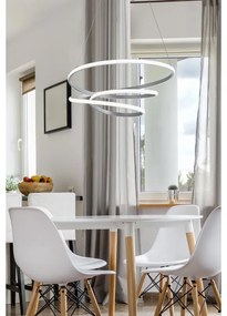 Lampadario LED moderno MISTY grigio Ø52cm, luce naturale 2175 lumen, NOVECENTO