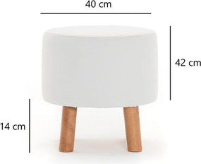 Sgabello bianco Silindir - Balcab Home