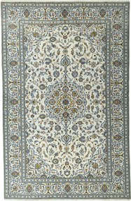 Kashan Tappeto 200x310 Beige (Iran) Annodato A Mano