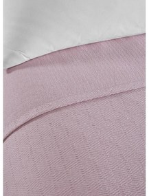 Copriletto in cotone rosa per letto matrimoniale 200x230 cm Serenity - Mijolnir