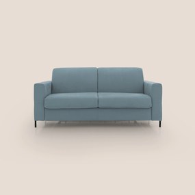 Ortensia divano letto materasso H18 cm con piedi alti in elegante microfibra smacchiabile T11