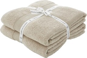 Set di 2 asciugamani in spugna di cotone beige 90x140 cm Anti-Bacterial - Catherine Lansfield