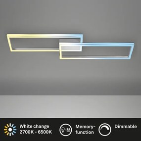 Briloner 3761019 - Plafoniera LED dimmerabile LED/45W/230V 2700-6500K + telecomando, cromo opaco