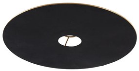Paralume piatto velluto nero oro 45 cm