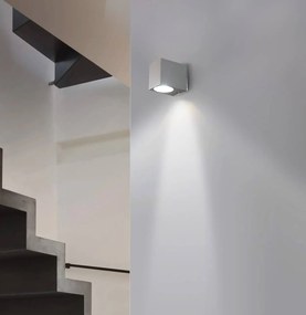 Applique Quadrata Monodirezionale IP65 - GU10 Grigio