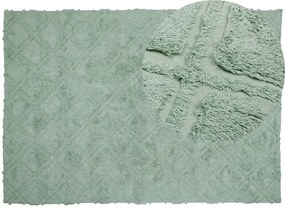 Tappeto cotone verde 160 x 230 cm HATAY Beliani