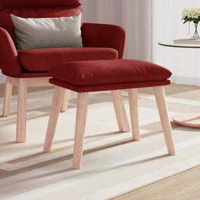 Poggiapiedi Rosso Vino 45x29,5x35 Cm İn Tessuto /