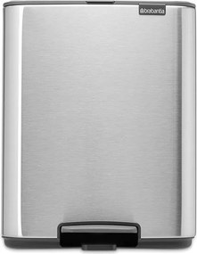 Cestino per la spazzatura color argento opaco in acciaio con pedale 12 l Bo – Brabantia
