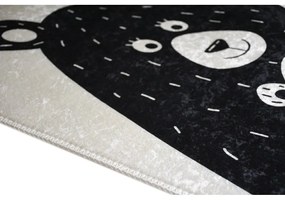 Tappeto per bambini bianco e nero lavabile 80x120 cm Bear Family – Vitaus