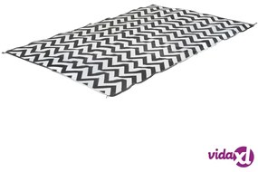 Bo-Camp Tappeto da Esterno Chill mat Wave 2,7x3,5 m XL Nero e Bianco