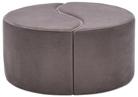 Pouf JING, diam. 80 cm, marrone