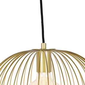 Lampada a sospensione di design oro - Wire Knock