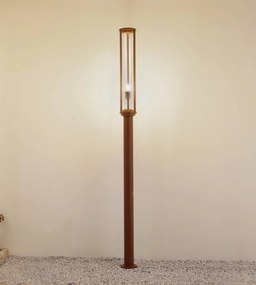 Lucande lampada da esterno Alivaro, color ruggine, 220 cm, E27, IP65