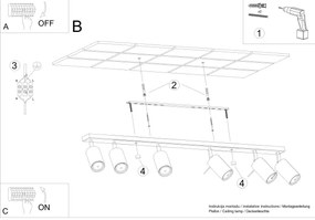 Sollux SL.1505 - Faretto RING 6xGU10/10W/230V verde